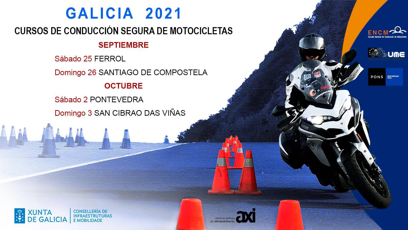 calendario cursos conduccion motos en Galicia