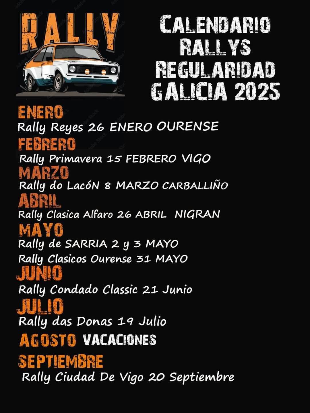 Campeonato de regularidad en Galicia 2025