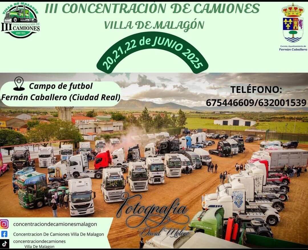 Concentración camiones clásicos en Malagón
