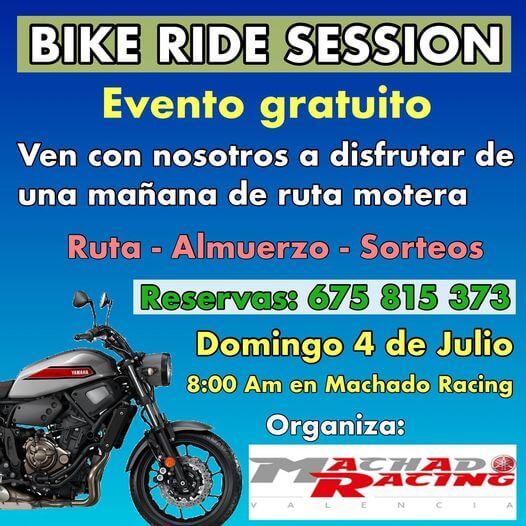 Ruta Motera Bike Ride Session en Machado Racing, Valencia.