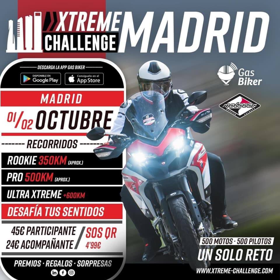 Ruta motera Xtreme Challenge Madrid
