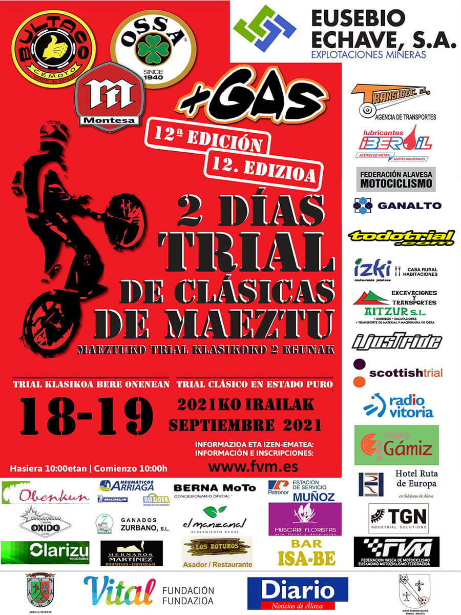 Trial moto clásicas en Maeztu, Álava