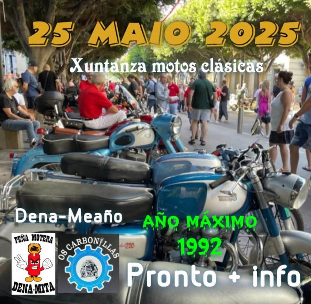 Xuntanza motos clásicas en Pontevedra